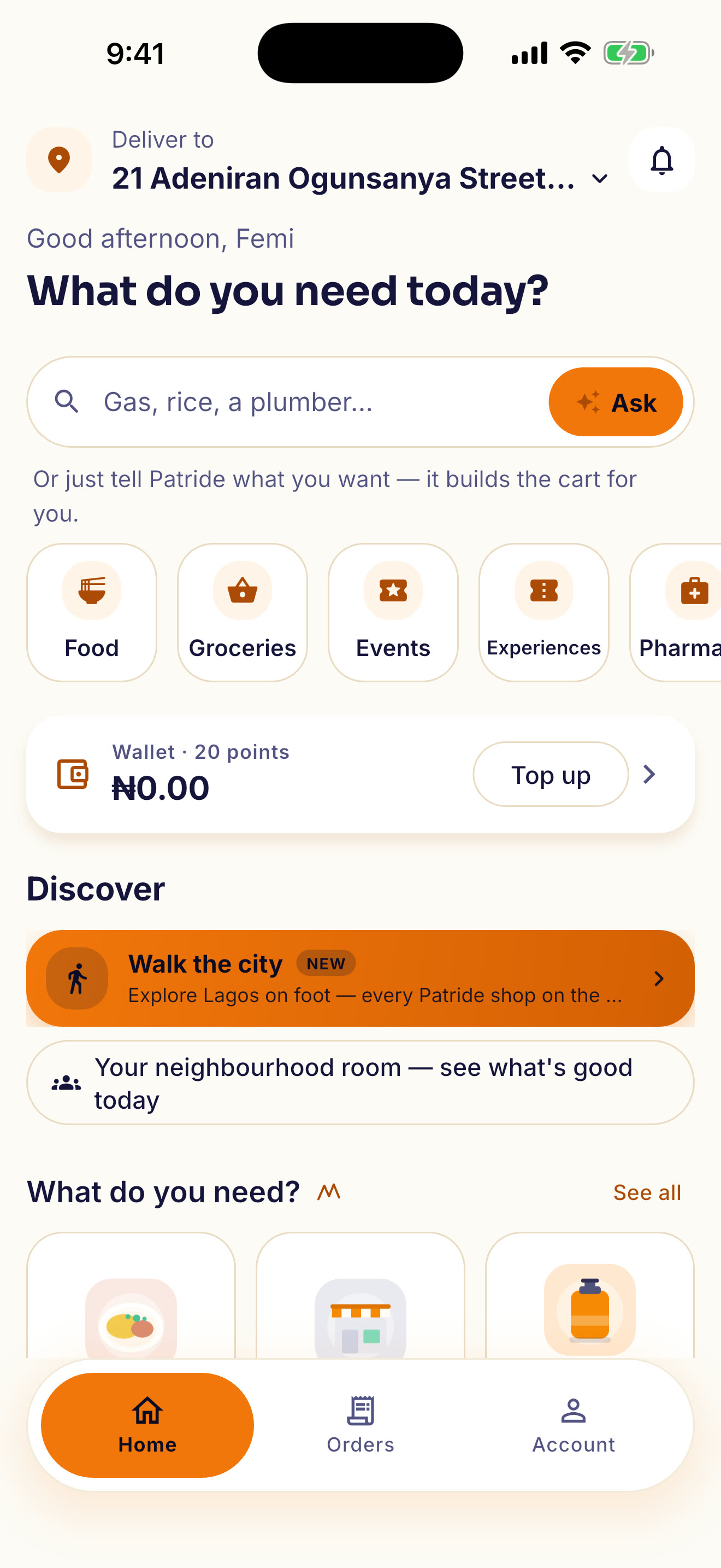 Home: ask for what you need in plain words